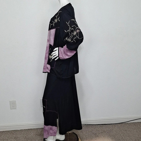 Drapers & Damons Bohemian Lagenlook Beaded Fairy Jacket & Maxi Dress Set Size XL - Picture 9 of 12